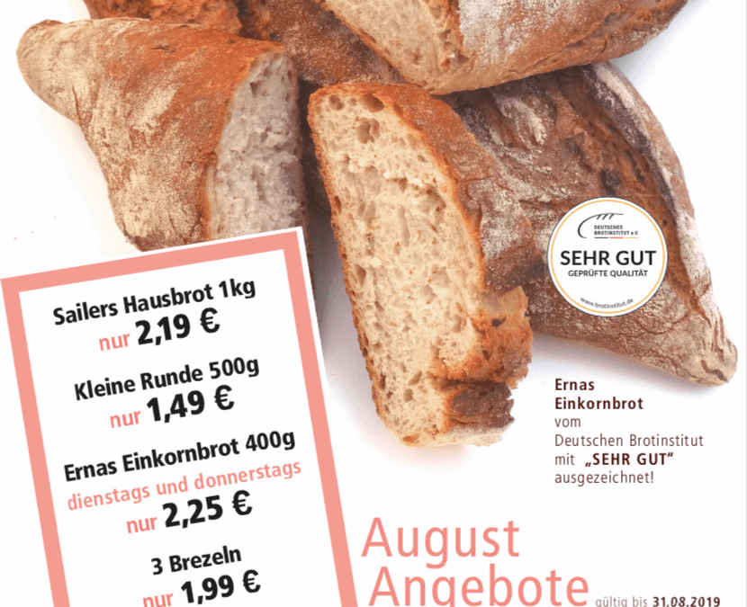 Unserer Angebote im August