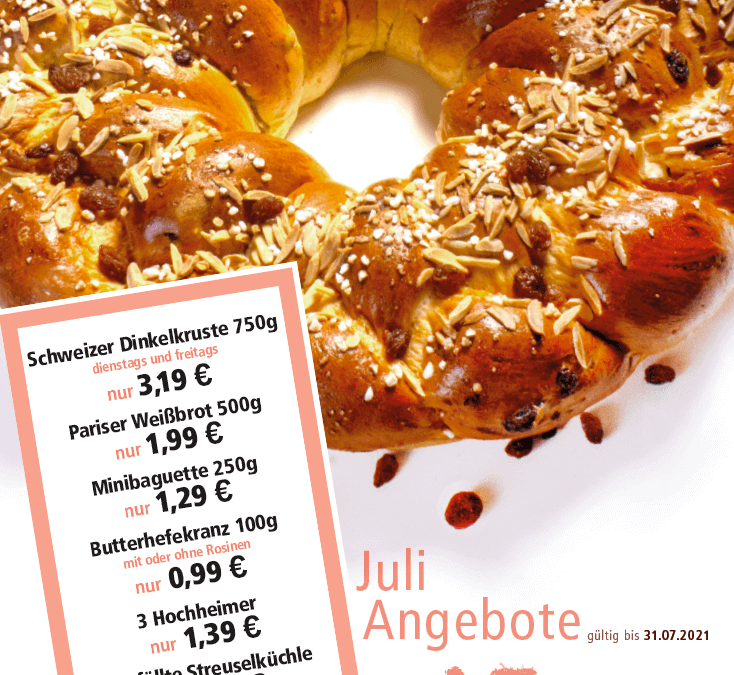 Unsere Angebote im Juli