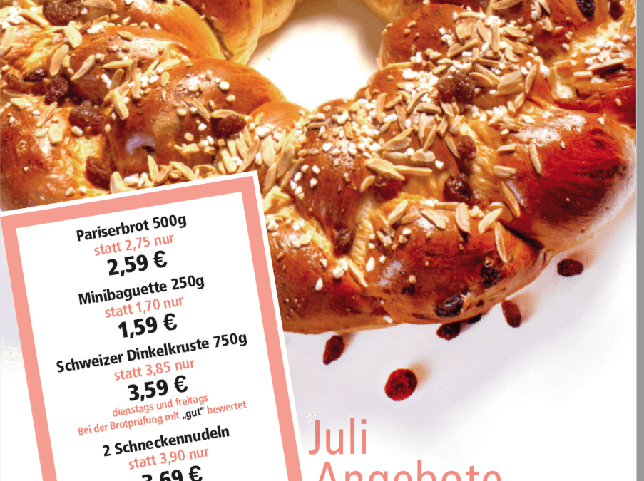 Unsere Angebote im Juli