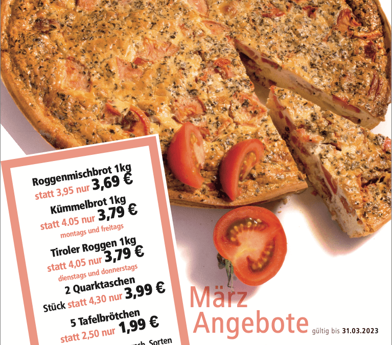 Unsere Angebote im März