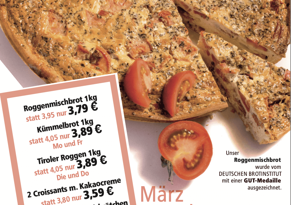 Unsere Angebote im März