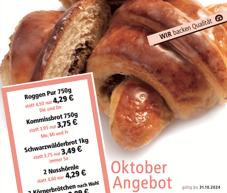 Unsere Angebote im Oktober