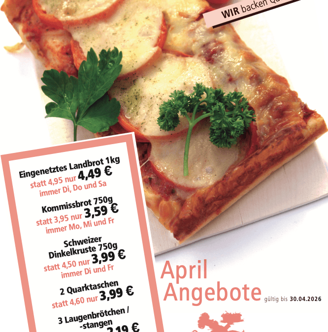 Unsere Angebote im April